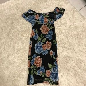 Floral off shoulder dress